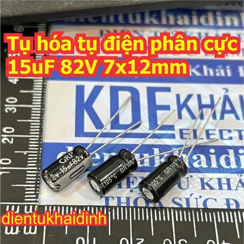 Tụ hóa tụ điện phân cực 15uF 82V 7x12mm kde2011