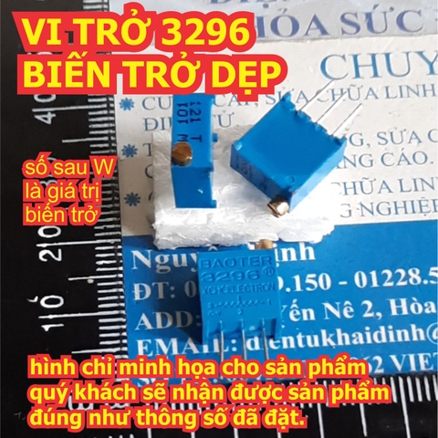 VI TRỞ 3296, BIẾN TRỞ DẸP màu xanh dương 100Ohm ~ 1M Ohm kde2017