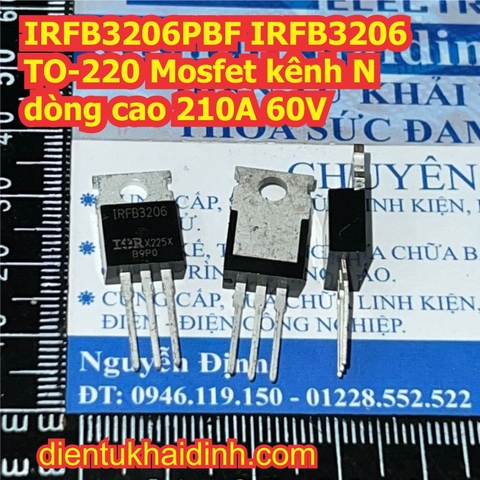 IRFB3206PBF IRFB3206 TO-220 Mosfet kênh N dòng cao 210A 60V kde2110