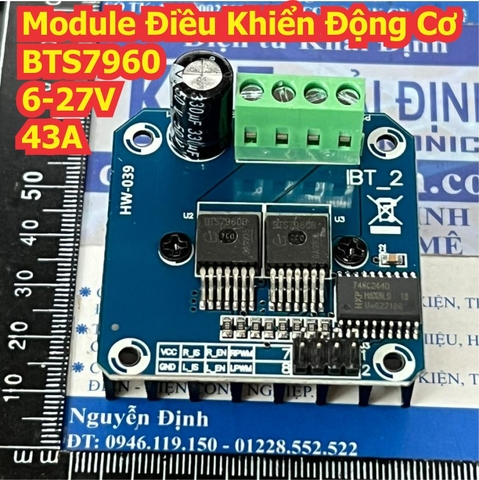Module Điều Khiển Động Cơ BTS7960 6-27V 43A bảo vệ áp thấp quá dòng áp quá nhiệt KDE2150