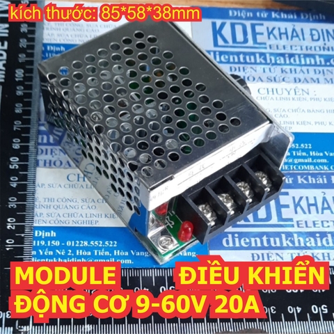MODULE ĐIỀU KHIỂN ĐỘNG CƠ 9-60V, 20A, 1200W, hộp sắt kde2161