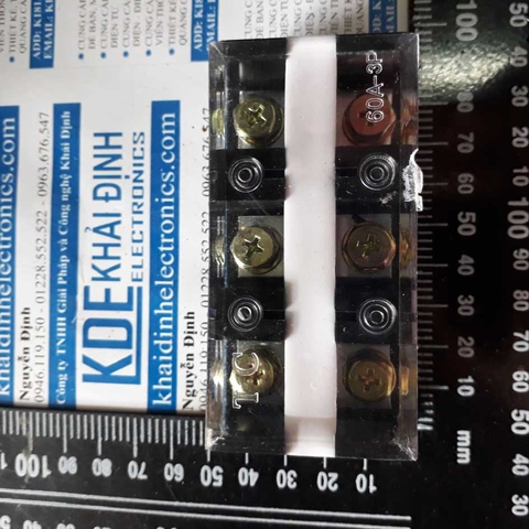 DOMINO, TERMINAL ĐẦU NỐI khối, đen TC-603, 60A/3P kde2167