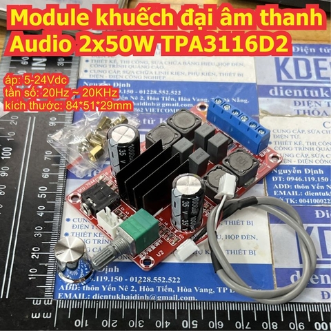 Module khuếch đại âm thanh Audio 3116 2x50W TPA3116D2 kde2173