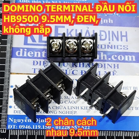 DOMINO, TERMINAL ĐẦU NỐI HB9500 9500 9.5MM, ĐEN, không có nắp 2P ~ 10P kde2220