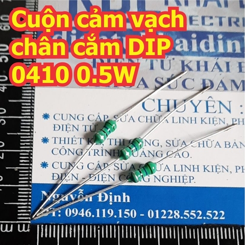 Cuộn cảm vạch 4 vòng màu chân cắm DIP 2P 0410 0.5W 1uH 2.2uH 4.7uH 33uH 68uH 180uH 330uH 470uH 680uH 1mH kde2274