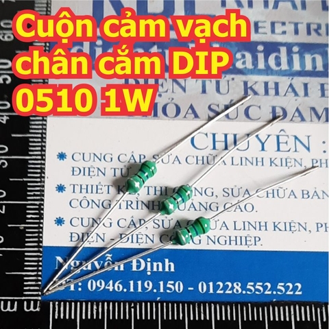 Cuộn cảm vạch 4 vòng màu chân cắm DIP 2P 0510 1W 2.2mH 4.7mH 6.8mH 10mH kde2277