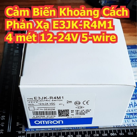 Cảm Biến Khoảng Cách quang Phản Xạ E3JK-R4M1 E3JK R4M1 4 mét 12-24Vdc / 90-250Vac 5-wire không/ có chỉnh độ nhạy kde2351