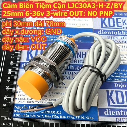 Cảm Biến Tiệm Cận LJC30A3-H-Z/BY LJC30A3 25mm 6-36v 3-wire OUT: NO PNP-TRANS kde2354
