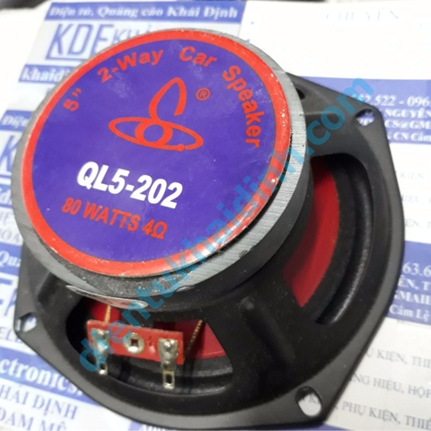 loa màng rung loa xe hơi 80W 4R 4Ω 4 Ohm 80*80*48mm đường kính 12cm kde2434