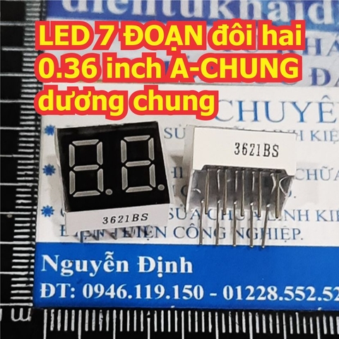 LED 7 ĐOẠN đôi hai 0.36 inch A-CHUNG dương chung kde2511