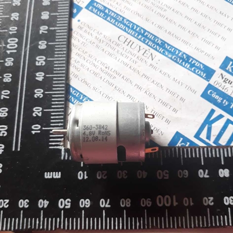 động cơ DC RS-360 3V7500V/phút, 6V15000V/phút, tản nhiệt trục 2.3mm kde2569