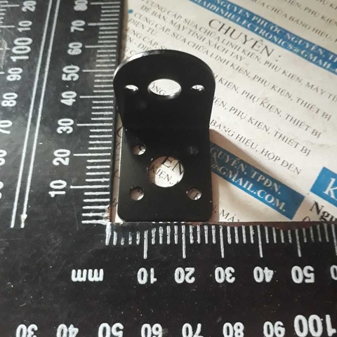 khung động cơ DC-giảm tốc 25mm, nhôm 2mm đen kde2638