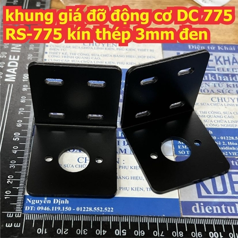 khung giá đỡ động cơ DC 775 RS-775 kín thép 3mm đen kde2648