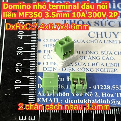 Domino nhỏ terminal đầu nối liền KF120 KF-308 DG308 2.54mm 6A 150V / MF350 3.5mm 10A 300V / KF128 3.81mm 10A 150V 2/3P kde2796