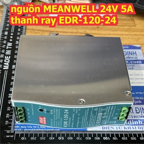 nguồn xung nguồn tổ ong MEANWELL 24V 5A nguồn gắn thanh ray DIN EDR-120-24 kde3060