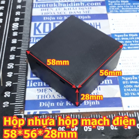 Hộp nhựa hộp mạch điện 58*56*28mm màu đen kde3194
