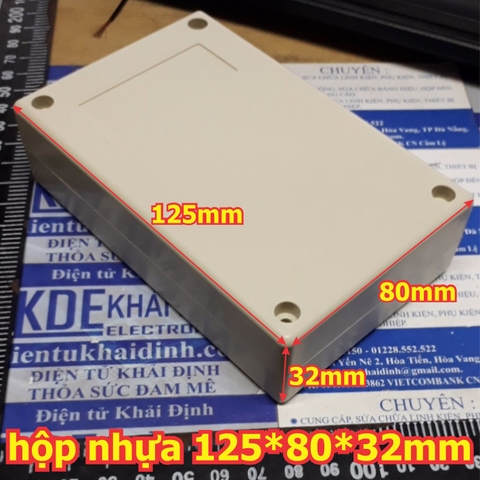 Hộp nhựa hộp mạch điện PLC 125*80*32mm màu trắng kde3212