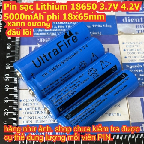 Pin sạc Lithium 18650 3.7V 4.2V 9800mAh / 5000mAh màu đỏ / xanh dương đầu lồi / bằng kde3275