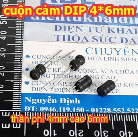 cuộn cảm dip, chân cắm 2.54mm, 4*6mm 1uH 7.5uH 10uH 15uH 200uH 33mH kde2281