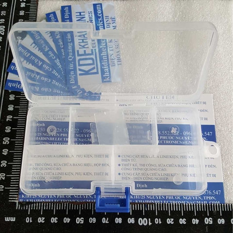 HỘP NHỰA F-141 140*75*27MM 8 Ô ĐỰNG ỐC VÍT, LINH KIỆN kde3610