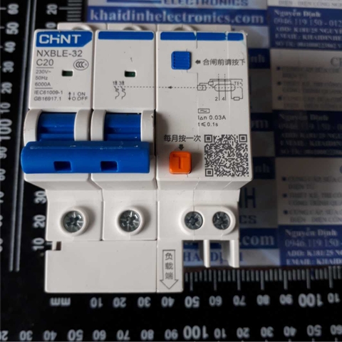 CB MCB AUTOMAX aptomat HÃNG CHINT CHỐNG GIẬT 2P+N kde3653