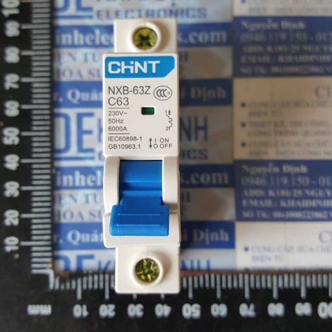CB MCB AUTOMAX aptomat HÃNG CHINT ĐÓNG CẮT 1P 1 pha ĐƠN NXB-63Z C63 16A 20A 32A 40A 60A kde3662
