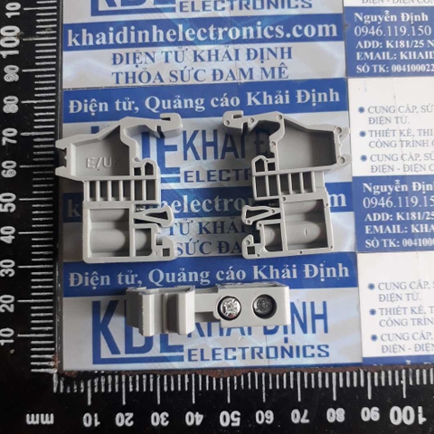 ĐẦU Chốt NHỰA giữ  chặn khóa cố định CB HÀNG KẸP trên thanh DIN RAY C45 E/UK hàng thường / chống cháy kde3936