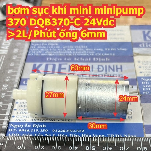 Bơm sục khí mini minipump 370 DQB370-C 24Vdc >2L/Phút ống 6mm kde3988