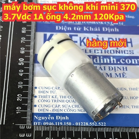Máy bơm sục không khí mini 370 3.7Vdc 1A ống 4.2mm 120Kpa kde3989