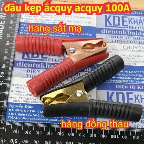 đầu kẹp ắcquy acquy giá cho 1 cặp đen, đỏ loại 100A kde4122