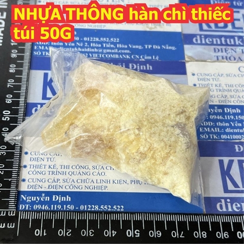 NHỰA THÔNG hàn chì thiếc túi 50 gam / HỘP NHỰA TRÒN 20G kde4145