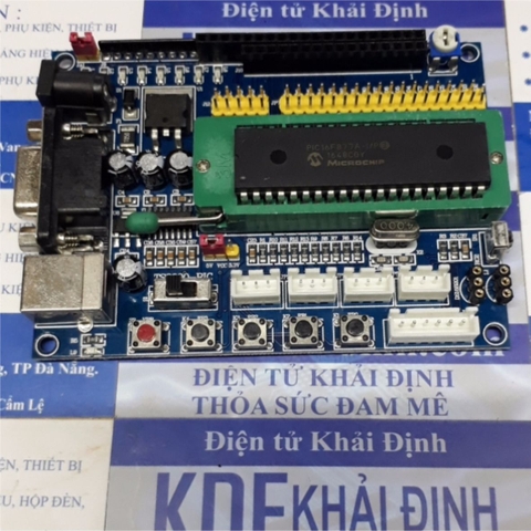 Kit thực hành, Kit phát triển, Kit thí nghiệm PIC PIC16F877A + cáp, header, cọc đồng kde4644