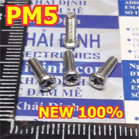 bulong bu lông vít pake M5 GB818 PM5 inoc inox 4 chấu đầu +, đầu tròn, bầu các loại dài từ 6mm ~ 60mm kde4727