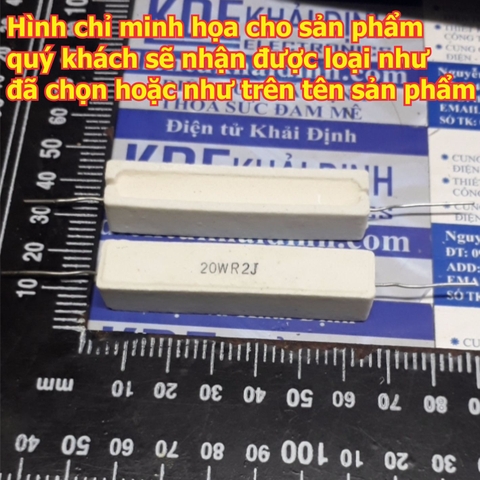 điện trở 20W trở công suất, trở sứ 20W RJ các loại từ 0.1 Ohm đến 10k Ohm kde4917