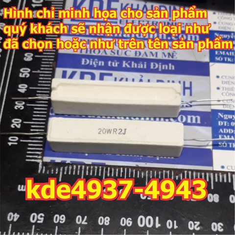 điện trở 20W trở công suất, trở sứ 20W RJ kde4937