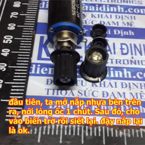 Núm vặn Triết áp, biến trở chính xác WXD3-3-2W, WH5-1A, màu đen/xám kde4944