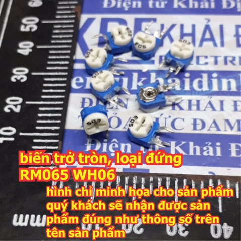 biến trở tròn biến trở trắng xanh dương RM063 WH06 đứng 90 độ VR 103 ~ 503 10K ~ 50K kde5216