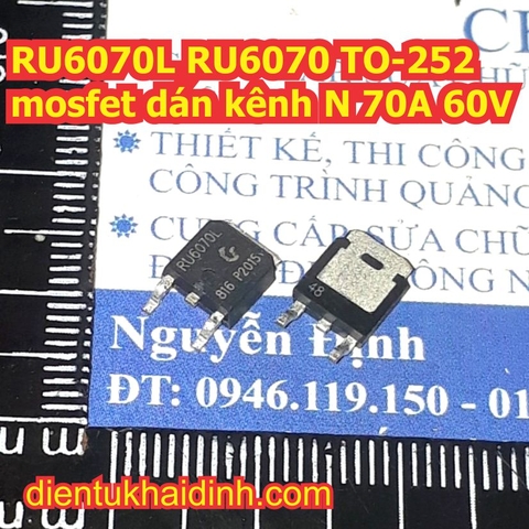 RU6070L RU6070 TO-252 mosfet dán kênh N 70A 60V kde5248