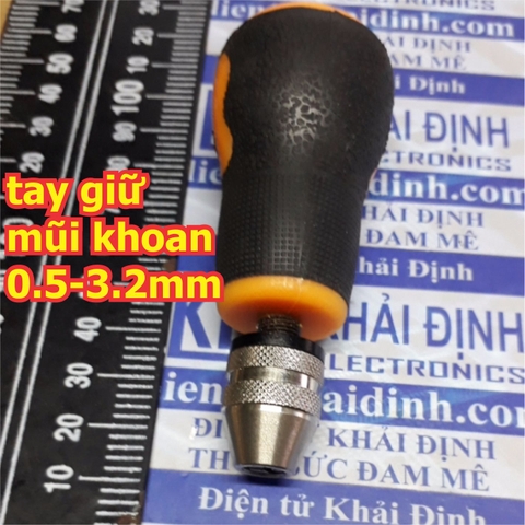 tay giữ mũi khoan, khoan tay mini, đơn giản kẹp mũi 0.5mm~3.2mm kde5371