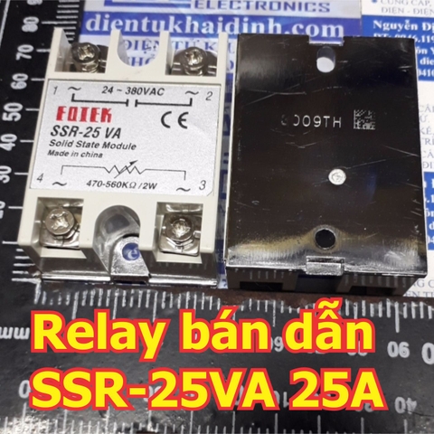 Relay bán dẫn, Solid state Relay SSR-25VA OUT: 24-380VAc 25A, IN: 500KOhm, 2W kde5406