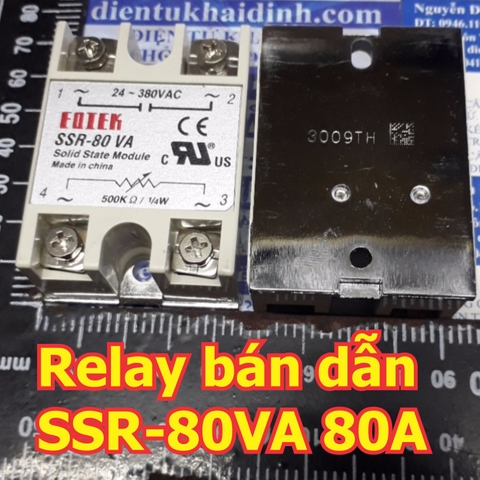 Relay bán dẫn, Solid state Relay SSR-80VA OUT: 24-380VAc 80A, IN: 500KOhm, 1/4W kde5409