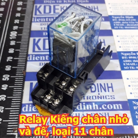 Relay Kiếng MY3N-J HH53P loại 11 chân nhỏ, điện áp 12Vdc 24Vdc 220Vac kde5414