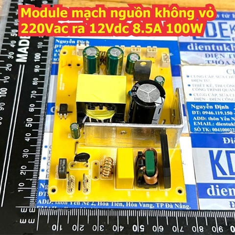 Module mạch nguồn không vỏ 220Vac ra 12Vdc 8.5A 100W kde5642