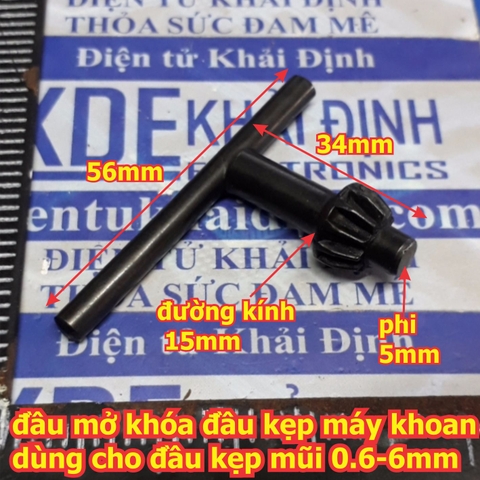 Đầu mở, tay vặn đầu giữ mũi khoan của máy khoan, đầu mở khóa máy khoan loại 0.6-6mm kde5789