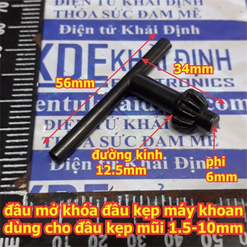 Đầu mở, tay vặn đầu giữ mũi khoan của máy khoan, đầu mở khóa máy khoan loại 1.5-10mm kde5790