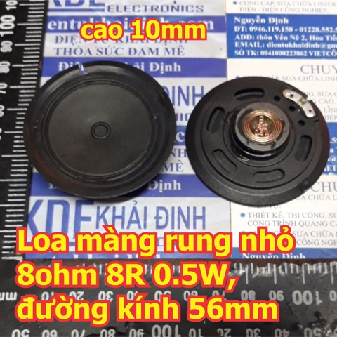 Loa màng rung nhỏ 8ohm 8R 0.5W, đường kính 50mm 56mm kde5956