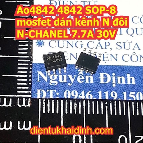 AO4842 4842 SOP-8 mosfet dán kênh N đôi N-CHANEL 7.7A 30V kde5989
