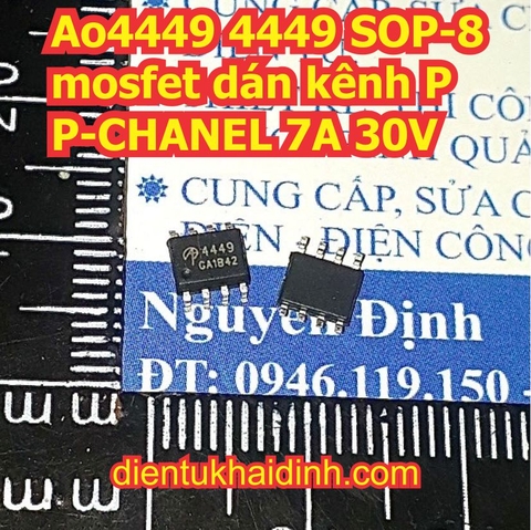 AO4449 4449 SOP-8 mosfet dán kênh P P-CHANEL 7A 30V kde5990