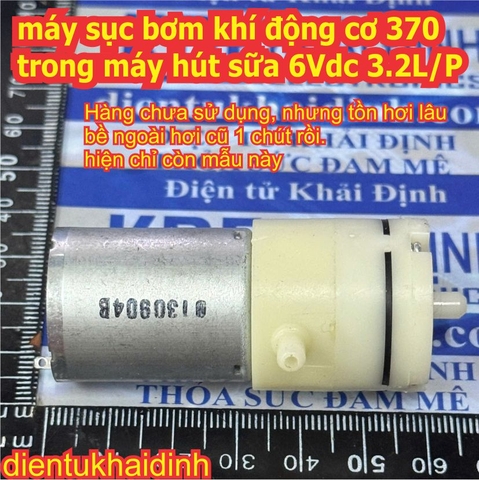 máy sục bơm khí động cơ 370 trong máy hút sữa JQB2438349 6Vdc 3.2L/P mẫu hơi cũ kde6052