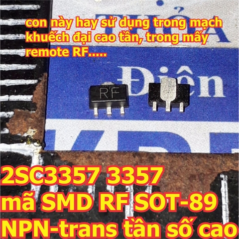 2SC3357 3357 mã SMD RF SOT-89 NPN-trans tần số cao kde6153